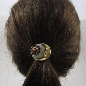PONYTAIL and SCARF Holder Celestial- Hair Accessory- Hair Ties- Scarf Holder- Scarf Accessories- Celestial-Sun Moon Stars- Ponytail Holder