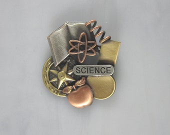 Science Brooch- Teacher Gifts- Geekery- Science Jewelry- Science Art