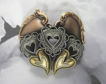 Heart of Hearts Brooch- Gifts for Mom- Gifts for Grandma- Girlfriend Gift