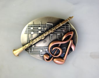 Clarinet Jewelry Brooch- Clarinet Jewelry- Clarinet Gift- Music Lovers Gift- Musician Gift