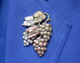 Grapevine broche-wijnliefhebber cadeau-wijnproeverij-gemengde metalen sieraden