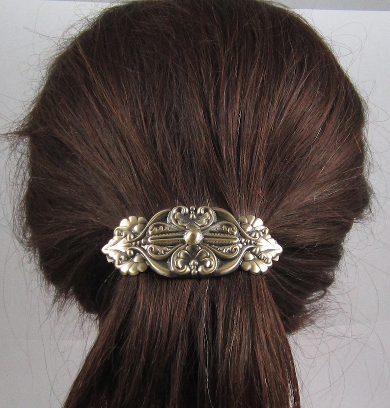 Old World Vintage French Barrette 80mm Thick Hair Barrette Etsy