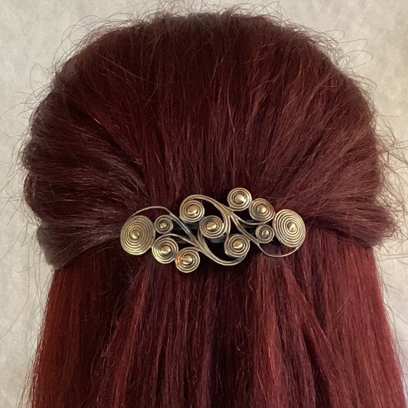 SPIRAL FRENCH BARRETTE 70mm Spiral Barrette French Barrette Etsy