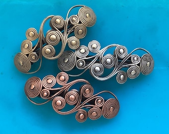 SPIRAL FRENCH BARRETTE 70mm- Spiral Barrette- French Barrette- French Clip- Barrettes for Women- Thick Hair Barrette-