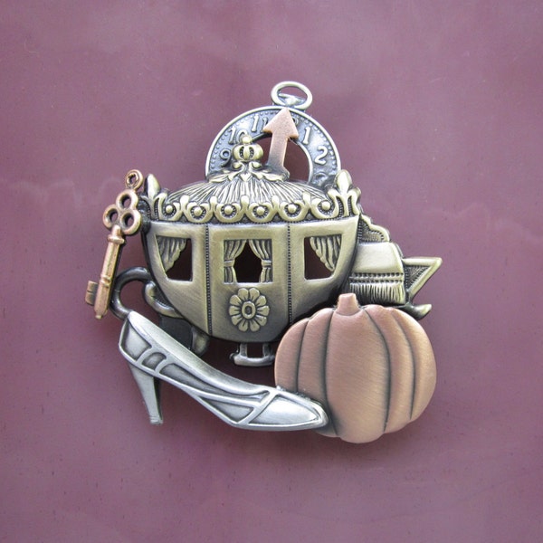 Cinderella Brooch- Cindrella Jewelry- Cindrella Carriage- Cinderella Shoe- Cinderella Pin