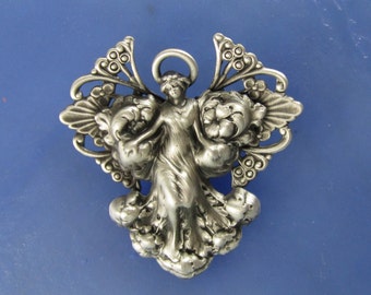 Angel Brooch-Sterling Silver Ox