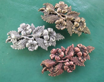 BLUMENBOUQUET 60 mm Französische Haarspange- Haarspangen für dünnes Haar- Accessoire- Haarspangen und Clips- Kleine Haarspange- French Clip- Französische Haarspange