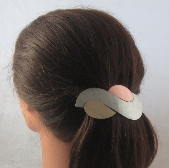 Big Hair Swirling 100mm French Barrette Thick Hair Barrette Etsy