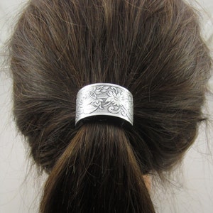 PONYTAIL and SCARF Holder Floral Design Hair Cuffs Hair Ties Scarf Holders Scarf Accessories Hair Accessories Elastic Hair Ties image 4
