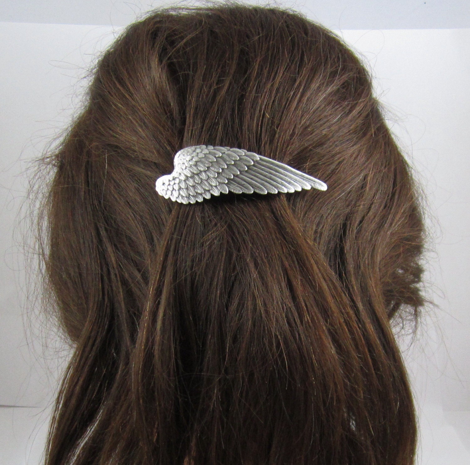Wing French Barrette 70mmangel Wing Hair Accessory Etsy