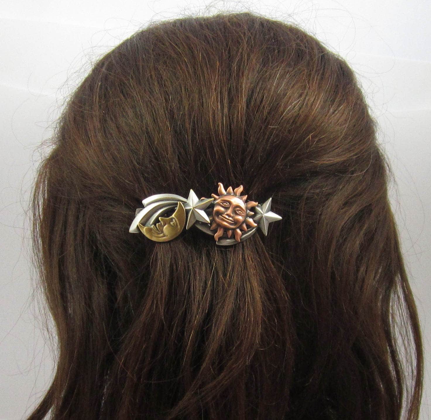 CELESTIAL French Barrette 70mm- Celestial Jewelry- Hair  display picture 2
