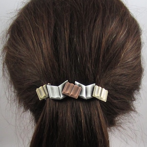 ブックス フレンチバレッタ 80 mm - 厚手ヘアバレッタ - ヘアアクセサリー - ヘアクリップ - ヘアバレッタ - ブックバレッタ - 女性用バレッタ -