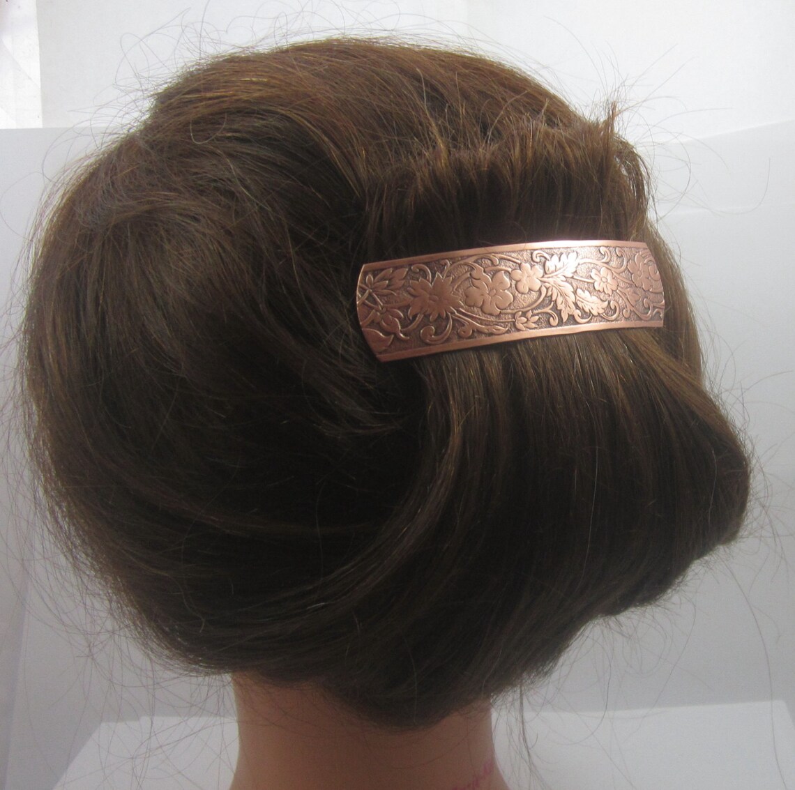 BIG HAIR FLORAL 100mm French Barrette Thick Hair Barrette Etsy