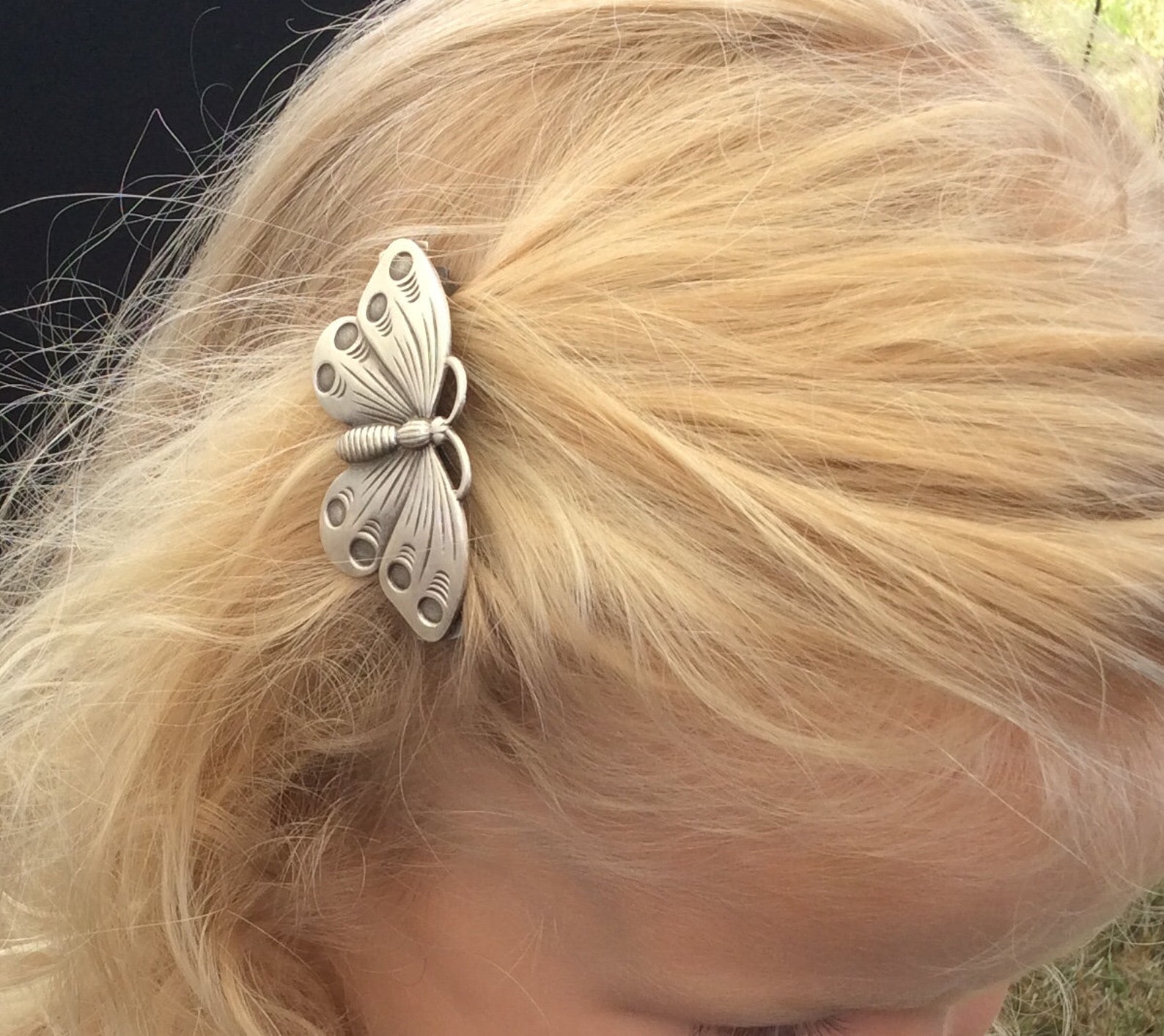 Butterly French Barrette 50mm Barrettes for Thin Hair Hair Etsy