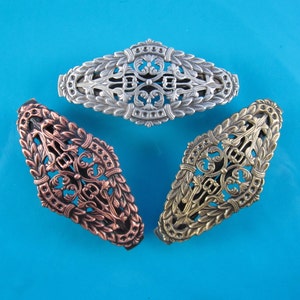 FILIGREE FRENCH BARRETTE 60mm- Barrettes for Thin Hair- Hair Accessories- Hair Clips- French Clips- Small French Barrette