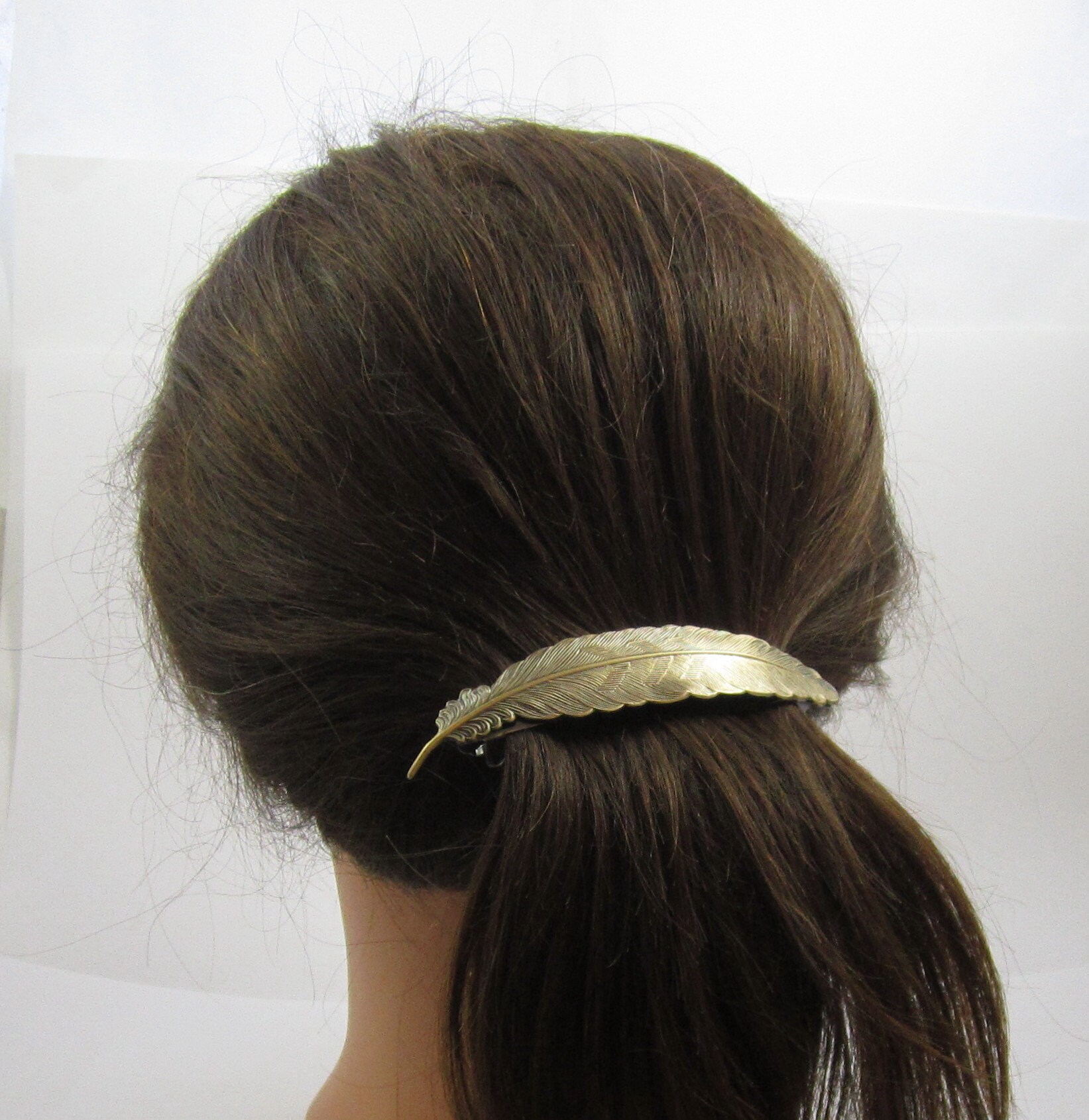 FEATHER HAIR CLIP FEATHERS HAIR BARRETTES FRENCH CLIPS THICK HAIR CLIPS 