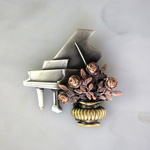 Baby Grand Piano Brooch- Piano Brooch- Piano Jewelry- Music Teacher Gift- Music Award