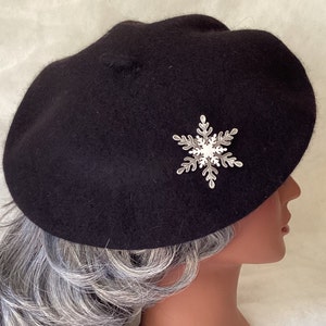 Snowflake Pin- Snowflake Brooch- Snowflake Jewelry- Winter Brooch- Seasonal Jewelry- Christmas Gift- Hat Pins for Women- Pocketbook Pins-