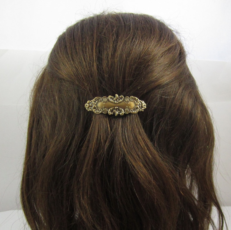 Victorian French Barrette 60mm Barrettes for Thin Hair Hair Etsy