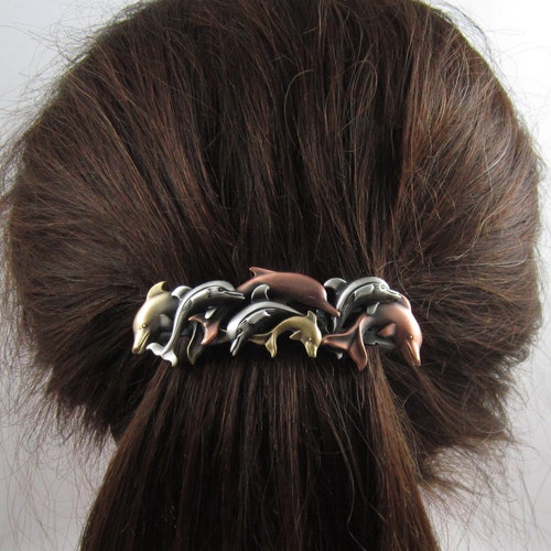 Manatee French Barrette 80mm Thick Hair Barrette Hair Etsy