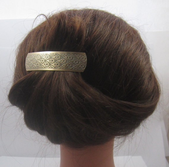 Big Hair 100mm French Barrette Thick Hair Barrette Scroll Design