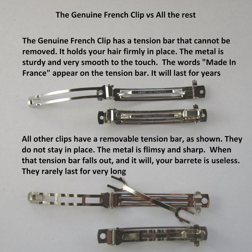 The Genuine French Barrette Clip Vs All the Rest 50mm 60mm Etsy