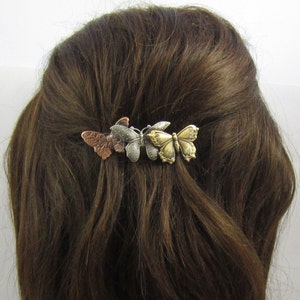 FRANSE BARRETTE VLINDER, 70 mm- Haarspeldjes voor dun haar- Haarspeldjes- Kleine haarspeldjes- Haaraccessoires- Vlinders-