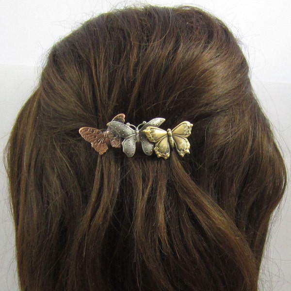 BUTTERFLY FRANZÖSISCHE SPANGEN 70mm- Haarspangen für dünnes Haar- Haarspangen- Kleine Haarspangen- Haarschmuck- Schmetterlinge-