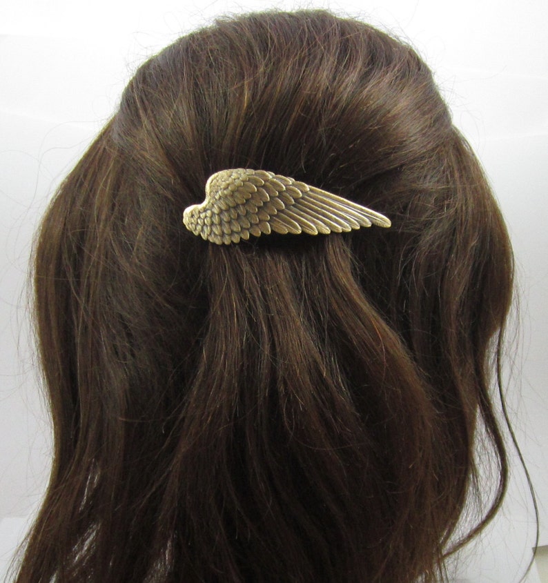 Wing French Barrette 70mmangel Wing Hair Accessory Etsy
