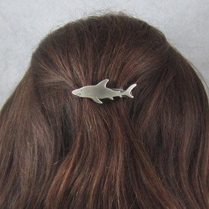 SHARK FRENCH BARRETTE 50mm- Small Barrette- Thin Hair Barrette- Hair Clip- Hair Accessory- Barrettes for Women-