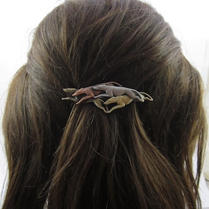 GREYHOUND FRENCH BARRETTE 70mm- Greyhound Rescue Gift- Dog Barrette- Dog Groomer Gift
