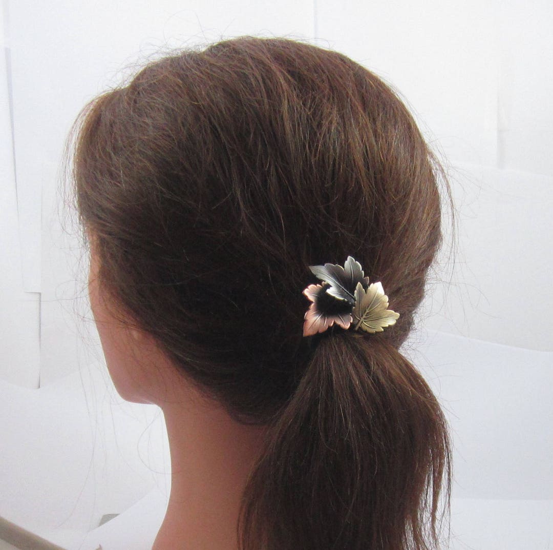 PONYTAIL and SCARF Holder Leaves Ponytail Holder Scarf Holder Scarf