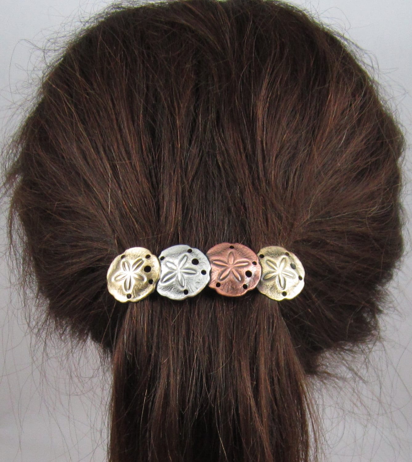 SAND DOLLAR FRENCH Barrette 80mm Thick Hair Barrette Hair Etsy