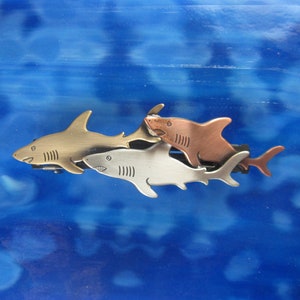 Shark French Barrette 80mm Thick Hair Barrette Hair Accessories Hair Clips Shark Jewelry image 2