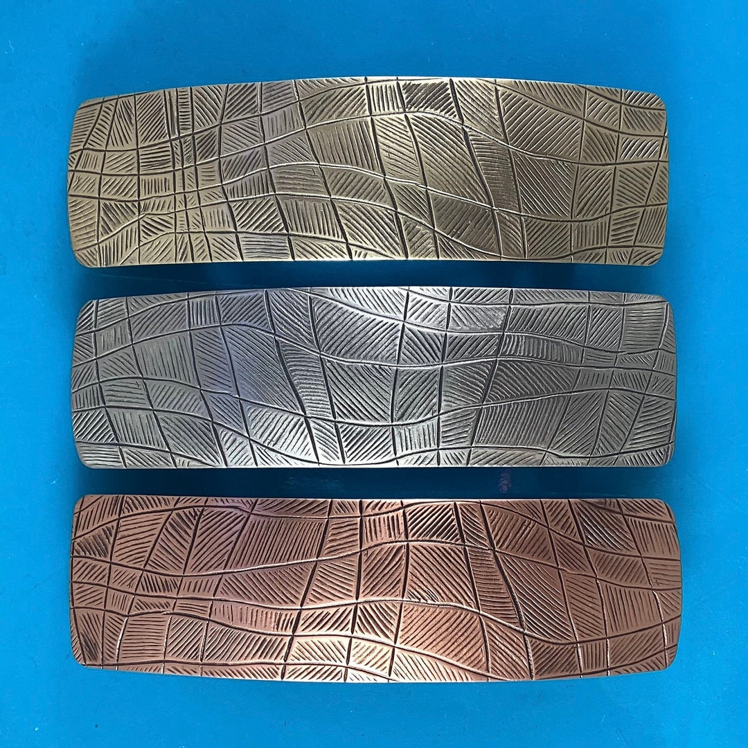 FRENCH BARRETTE 80mm Crazy Square Thick Hair Barrette Hair Barrette