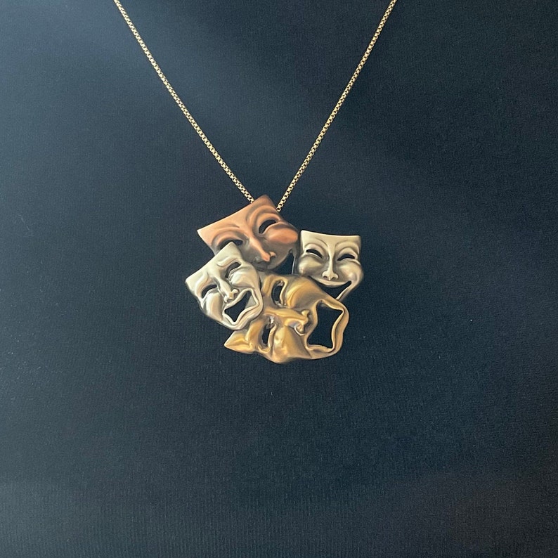 Drama Brooch Drama Teacher Gift Drama Award Comedy Tragedy Etsy