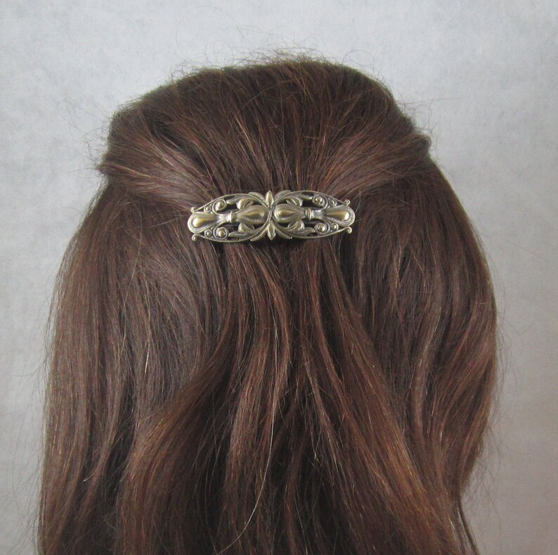 ORNATE FILIGREE 60mm French Barrette Barrettes for Thin Hair Etsy