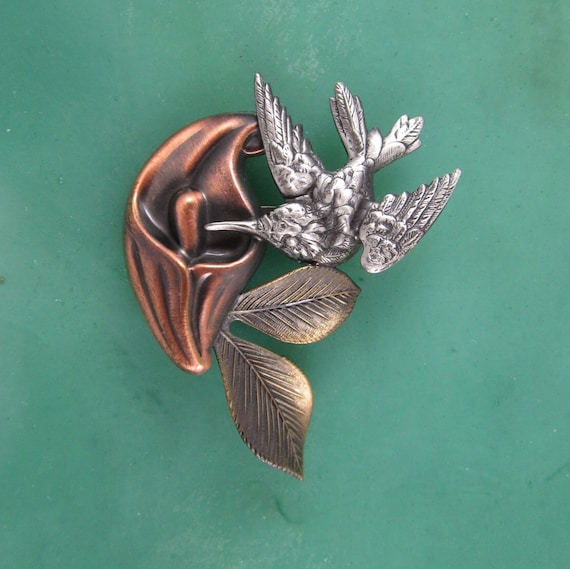 Hummingbird Brooch Hummingbird Jewelry Hummingbird Pin Hat Pins for Women  Pocketbook Pins 