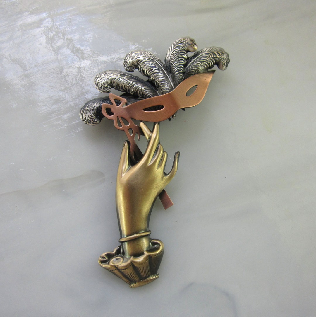 Mask Brooch Drama Mask Theater Jewelry Mardi Gras Jewelry Drama Teacher