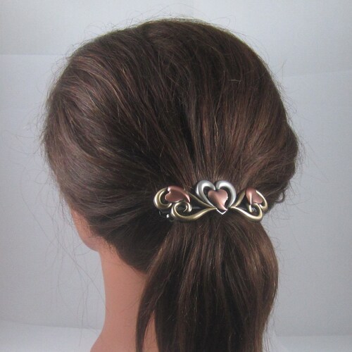 Leaves French Barrette 80mm Thick Hair Barrette Leaf Etsy