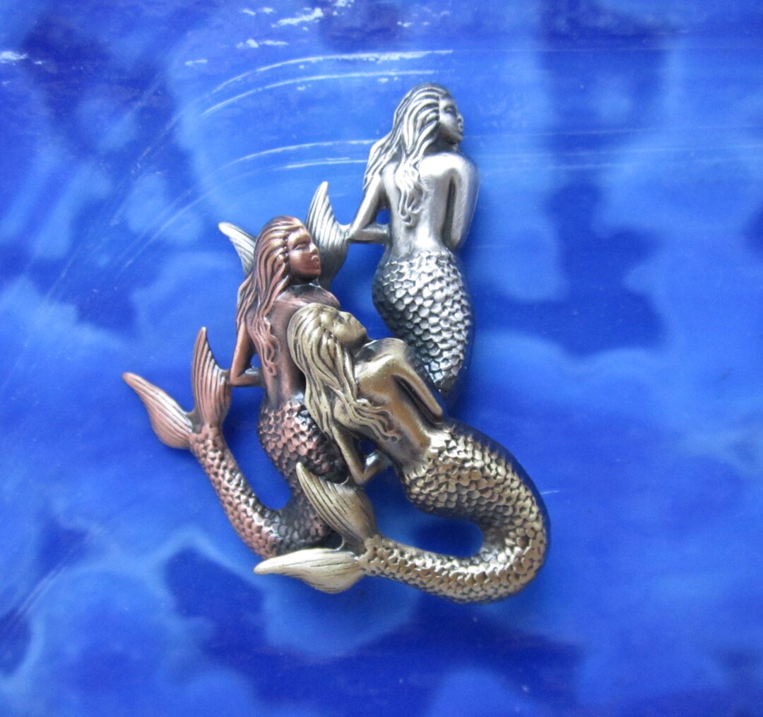 Mermaid Brooch Mermaid Pin Mermaid Jewelry Little Mermaid Etsy