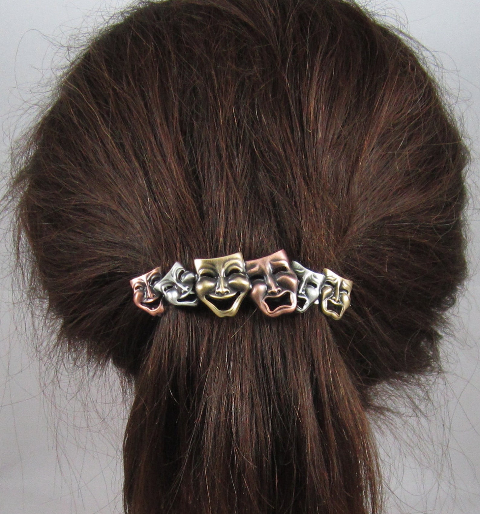 Comedy Tragedy FRENCH BARRETTE 80mm Thick Hair Barrette Hair Etsy