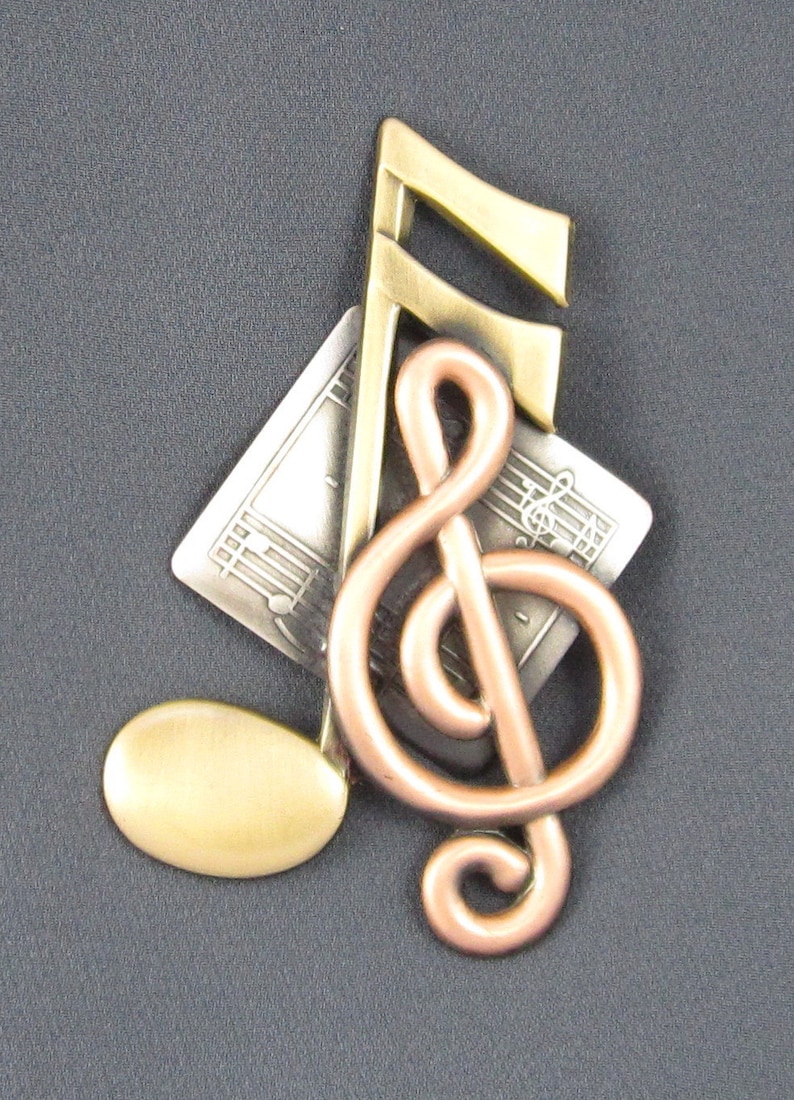 Music Brooch Music Jewelry Music Teacher Gift Music Achievement Award Music Notes Pin Musical Notes Musical Score G Clef image 6