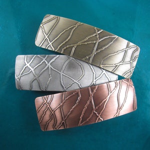 FRENCH BARRETTE 70MM- Lightning Design-Hair Accessories- Barrettes and Clips- Hair Barrette- Medium hair barrette
