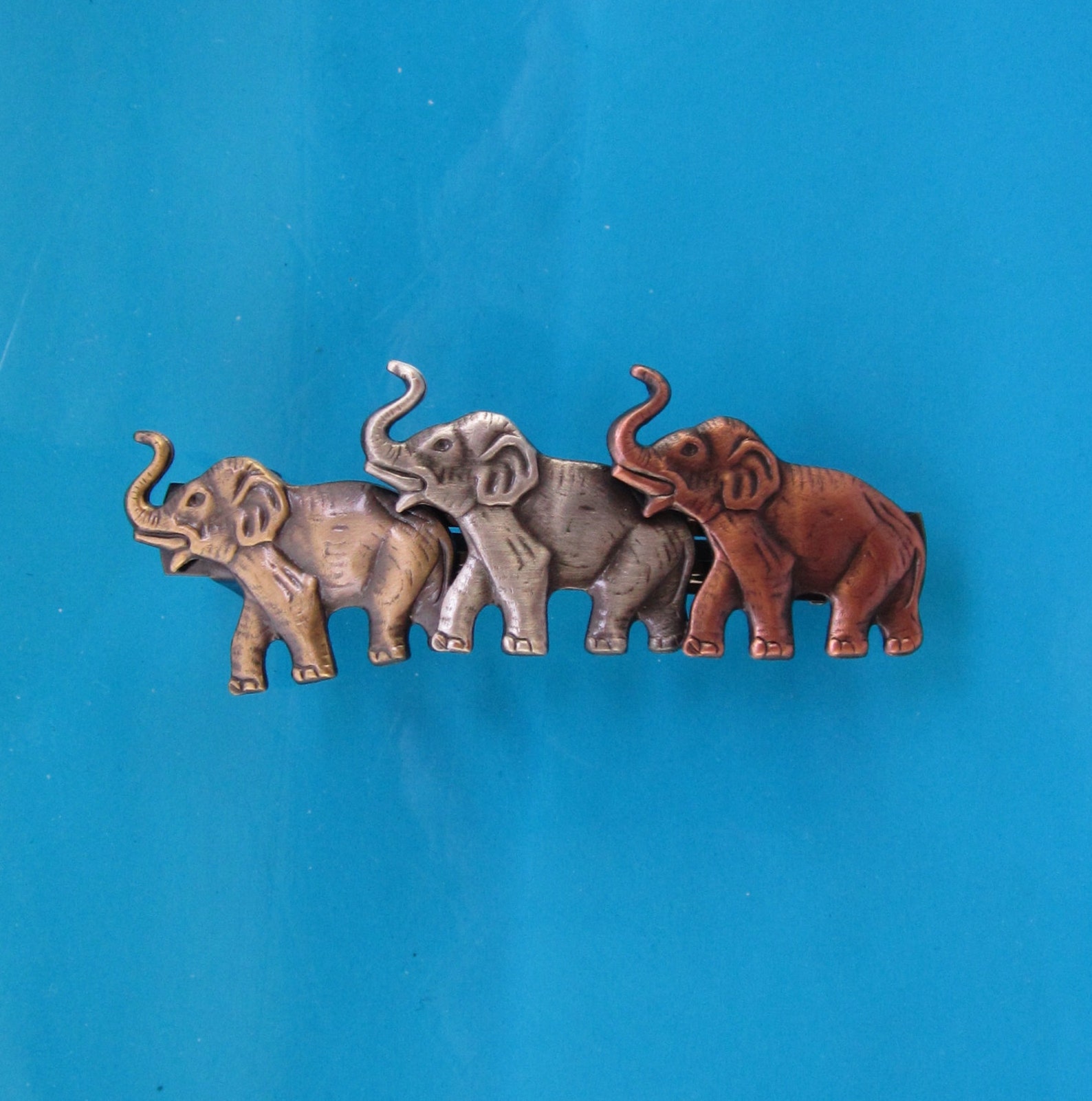 Elephant French Barrette 60mm Barrettes for Thin Hair Hair Etsy