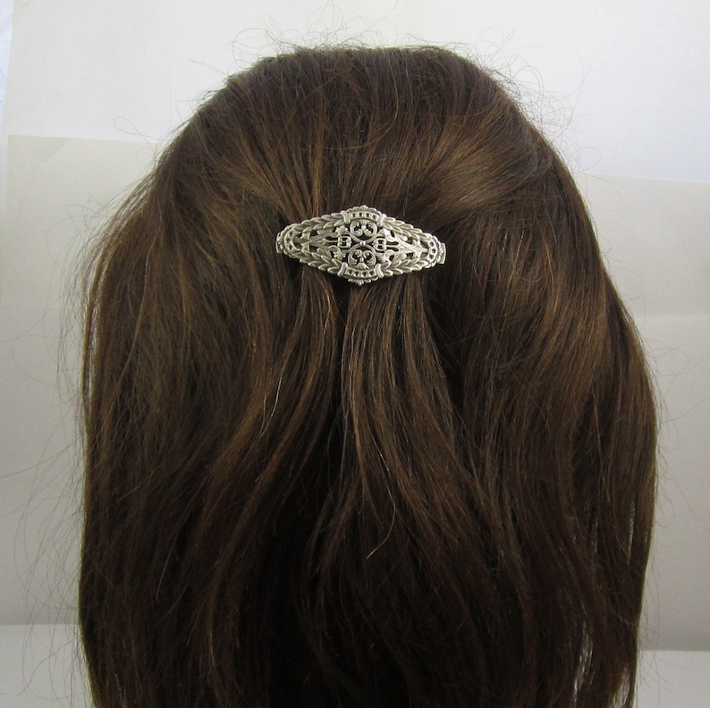 Filigree French Barrette 60mm Barrettes for Thin Hair Hair Etsy