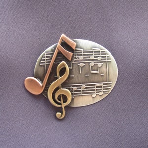 Music Lover Jewelry Music Jewelry Music Brooch Music Pin Music Award Music Notes Musical Score Music Teacher Gift image 2