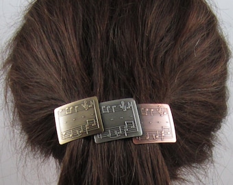 SHEET MUSIC 80mm French Barrette - Music Lover's Gift