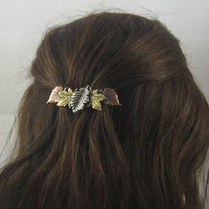 LEAVES FRENCH BARRETTE 70mm- Leaf Barrette- Fall Barrette- Organic Barrette- Nature Barrette