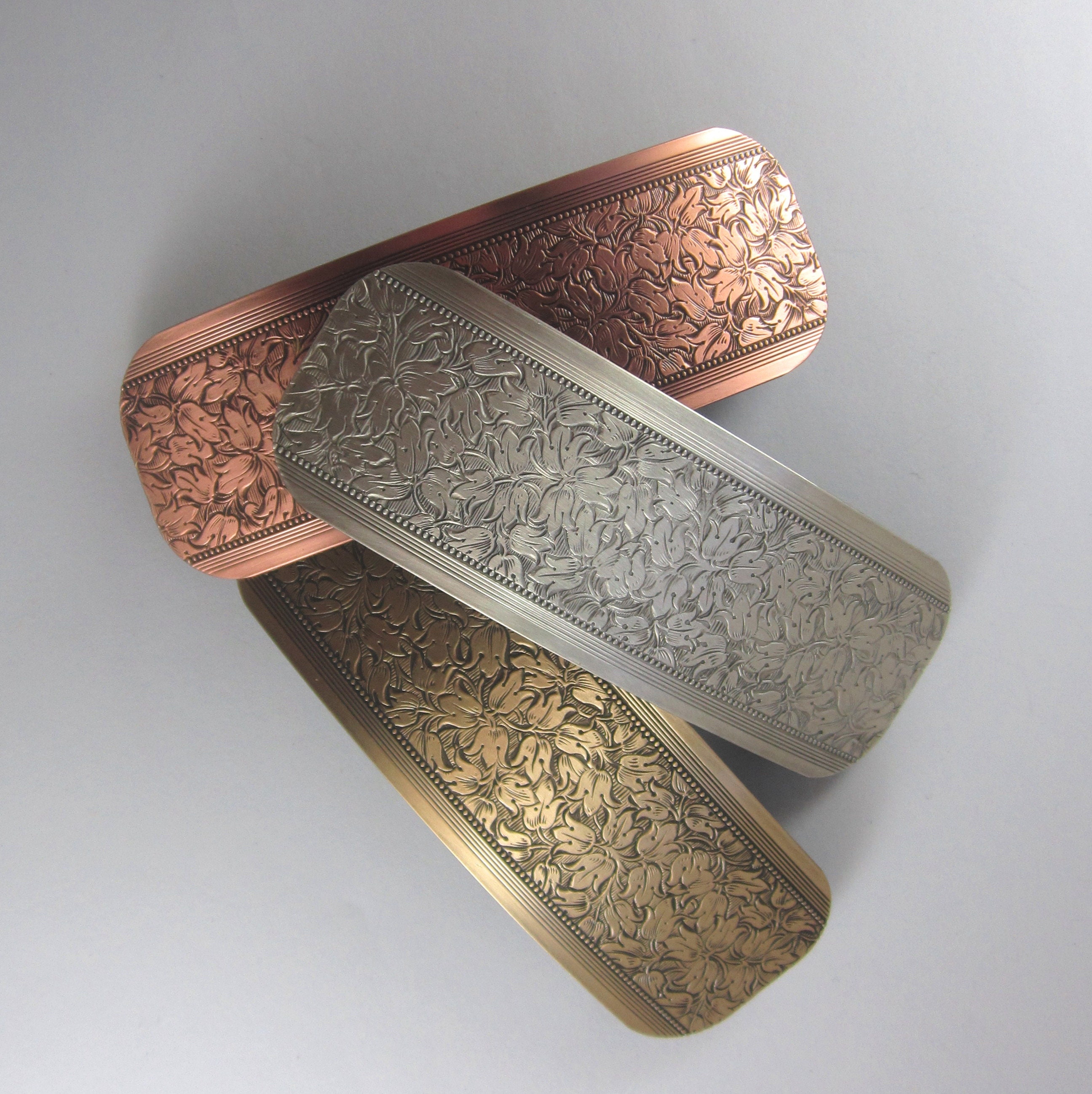 BIG HAIR FLORAL 100mm French Barrette Thick Hair Barrette Etsy